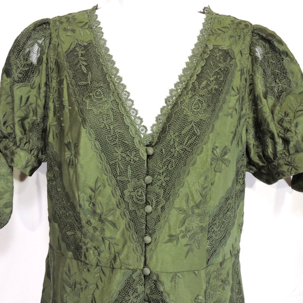 MARCHESA NOTTE ⚜ WOME'S GREEN FASHION DRESS - Picture 2 of 4